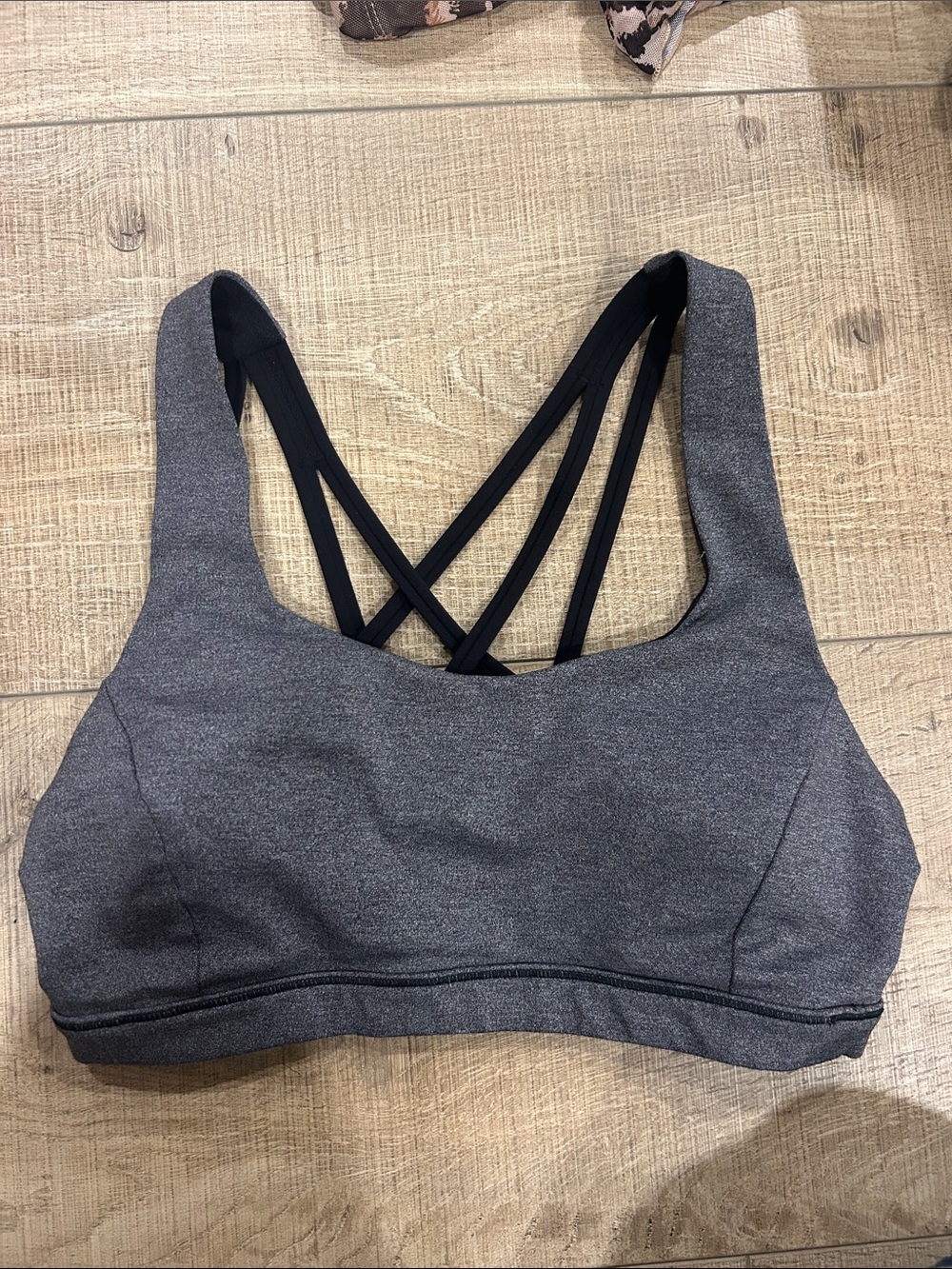 Gray Strappy Sports Bra - Lululemon